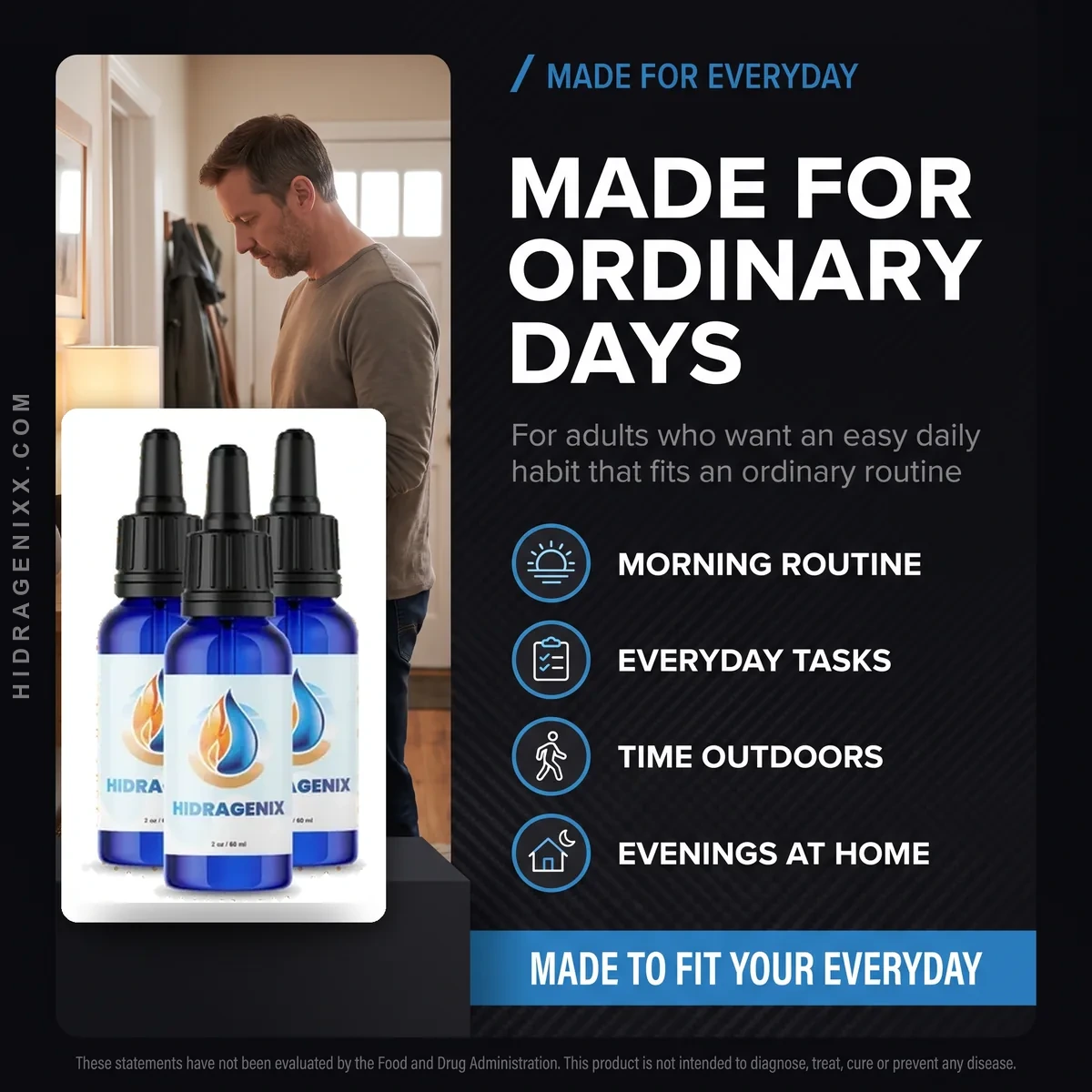 Hidragenix is made for ordinary days: adults supporting a healthy weight alongside diet and exercise