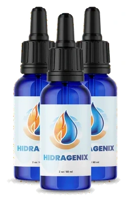 Three bottles of Hidragenix healthy weight and metabolism liquid drops